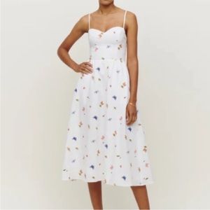REFORMATION Zander Linen Dress - Ladybug